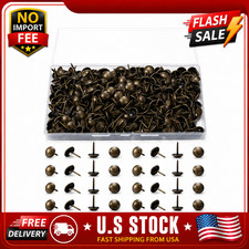 250PCS Upholstery Tacks Bronze Decorative Furniture Nails Round Head Pins