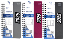 2025 Weekly/Monthly Spiral Planner, Appointment, Organizer, 3" x 6" Select color