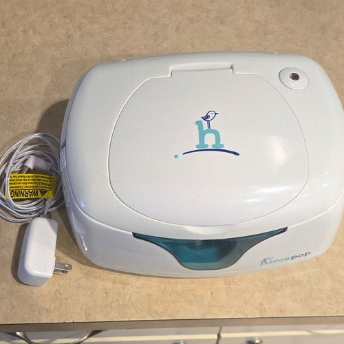 Hiccapop Baby Wipe Warmer w/ Power Adapter White/Blue Model HP-WWCL