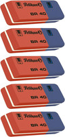 Pelikan BR40 Radierer Aus Kautschuk (Blau / Rot, 5 Radierer)
