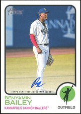 2022 Topps Heritage Minor League Benyamin Bailey #21 Autograph Auto
