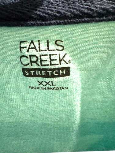 Falls Creek Stretch Poloshirt Herren Größe XXL Aqua Kurzarm - kostenloser Versand - Bild 3 von 3