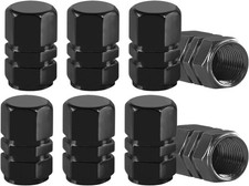 8PCS Tire Valve Stem Caps, Air Caps Cover, Aluminum Alloy Corrosion Black