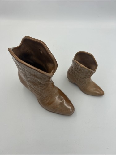 Botas Vaqueras Vintage Cerámica/Vidrio Decoraciones Western Excelente Estado - Imagen 2 de 11