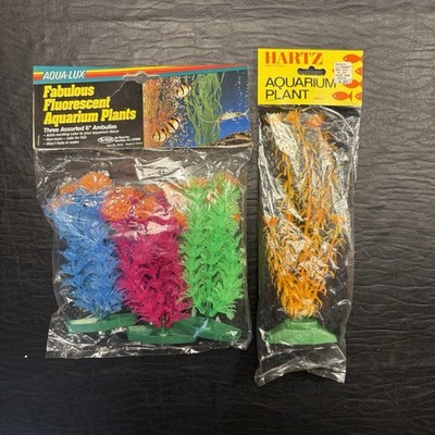 Vo-Toys Aqua-Lux Fabulous Fluorescent Aquarium Plants 3 Ambulias 6'' PLUS Hartz