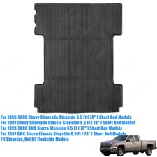 Tpe Trunk Bed Mat Liner Black For 1999-2007chevrolet Silveradogmc Sierra 6.5ft