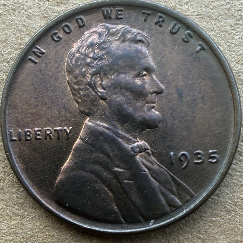 Uncirculated Red 1935 Philadelphia Mint Copper Lincoln Wheat Cent