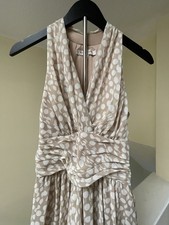 Evan Picone Dress - Beige/White Polka Dots - Size 8