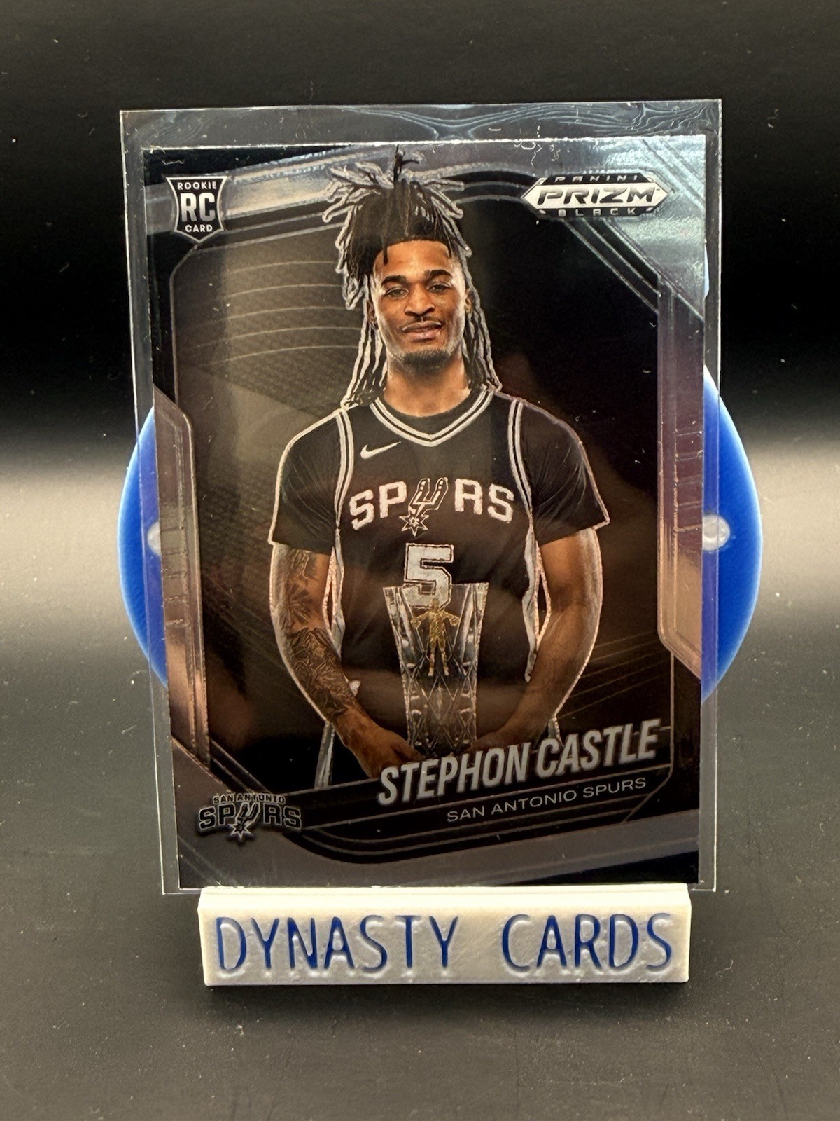 2024-2025 Panini Prizm Black, Stephon Castle, # 96,  Base, Spurs