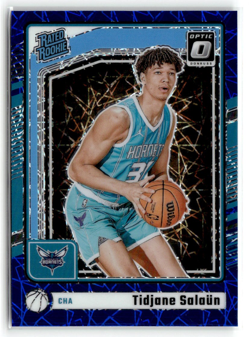 2024-25 Donruss Optic #286 Tidjane Salaun Blue Velocity