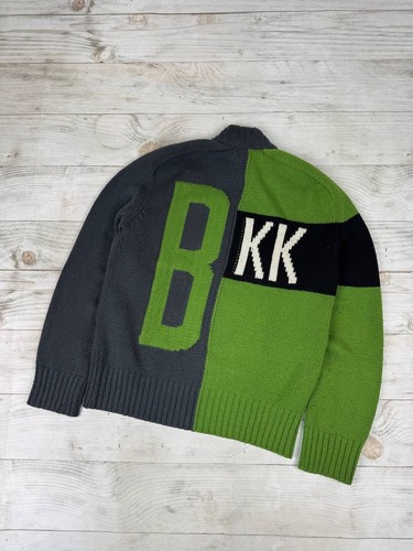 Dirk Bikkembergs, Vintage Dirk Bikkembergs 00s Wool Knit Sweater Zip Men Size XL Gray