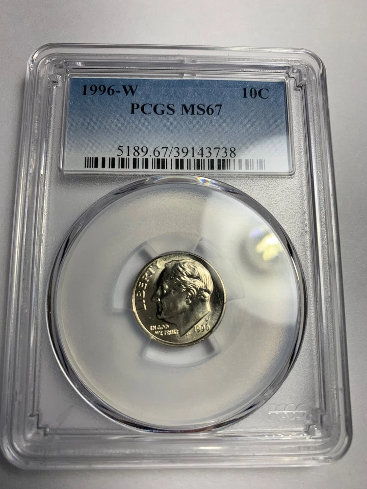 1996-W Roosevelt Dime PCGS MS67 - Image 2 of 3