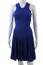 Ohne Titel Womens Sleeveless A Line Sweater Dress Cobalt Blue Size Small