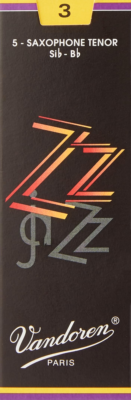 Vandoren ZZ Jazz Reed Strength 3 Brass and Woodwind Instruments 10 Pack