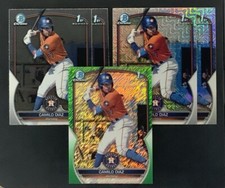 Camilo Diaz, #/99 Green Shimmer + 2 Mojo + 2 Base, 2023 Bowman Chrome #BCP-186