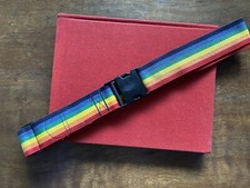 Vintage Rainbow OSFA Adjustable Clip On Belt 2  Wide