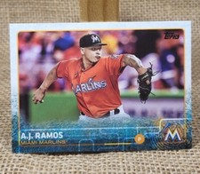 2015 Topps Update Series AJ Ramos Baseball Card US195 Marlins A3