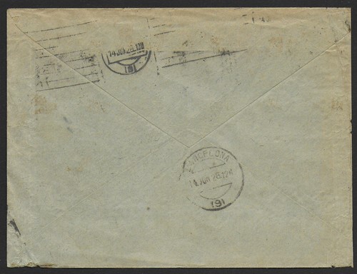 Spanish Morocco covers 1926 Airmailcover Larache-Sevilla by Air to Barcelona - Picture 2 of 2