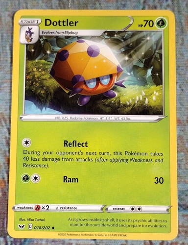 Pokémon DOTTLER 018/202 Espadas y escudos poco comunes 2020 etapa 1 (#2) - Imagen 1 de 4