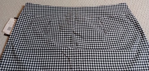 New With Tag Zac & Rachel Women Sz 24W Black & White Plaid Rayon Blend Skorts 23 - Picture 4 of 10