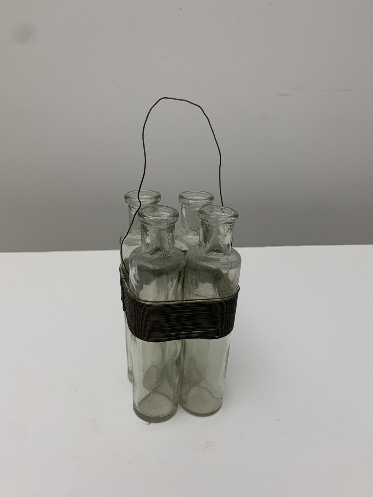 Unique Handmade Wire Vintage Bottle Vase Display Art Set of 4