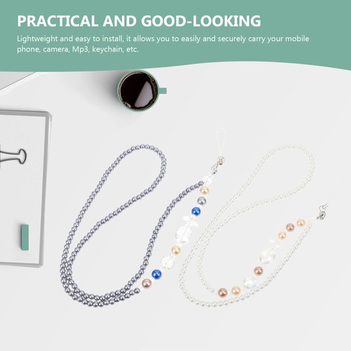 2 Pcs Beaded Phone Lanyard Elegant Lanyards Smartphone Hanging Straps - 第 10/12 張圖片