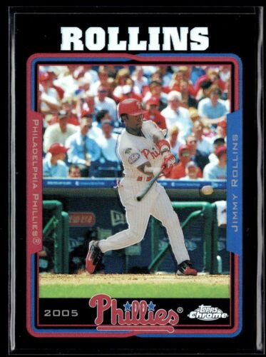2005 Topps Chrome Black Refractor #’d /225 Jimmy Rollins #76