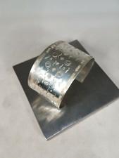 Breites Armreif Sterlingsilber gestempelt mit Wellenmotiv