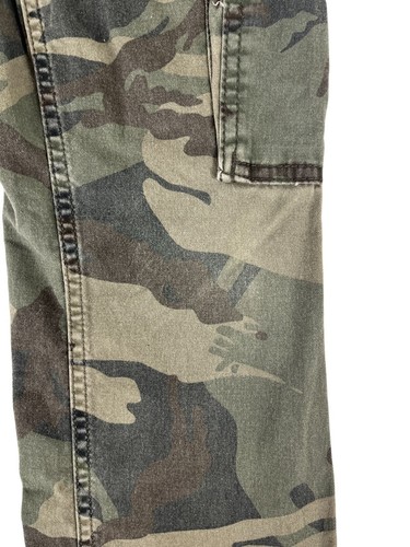 Wrangler Camo Cargo Pants Boys 10 Green Straight Stretch Pockets Outdoor School - Picture 2 of 8