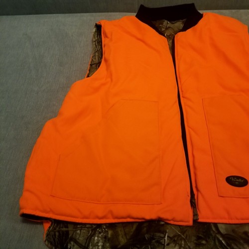 Walls Orange Camo Reversible Vest Realtree Hunting Vintage Men Size 2XL - Picture 13 of 17