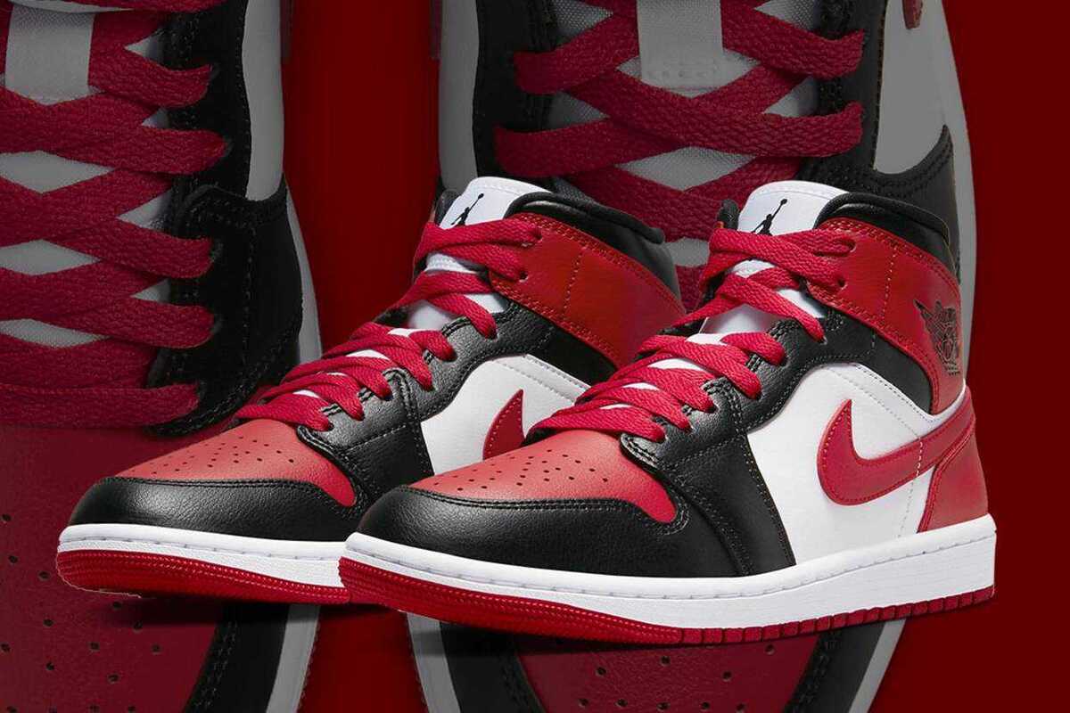 Nike WMNS Air Jordan 1 Alternate Bred Toe Red Black BQ6472 Nike WMNS Air Jordan 1 Alternate Bred Toe Red Black BQ6472