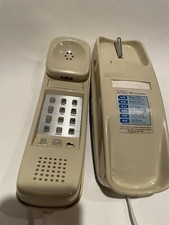 Slimline Phone Wall Desk Push Button Beige Vintage Northwestern Bell Model 51870