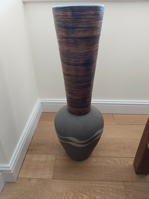 26 Tall Floor Vase Modern Metal Decor Decorative Elegant Accent
