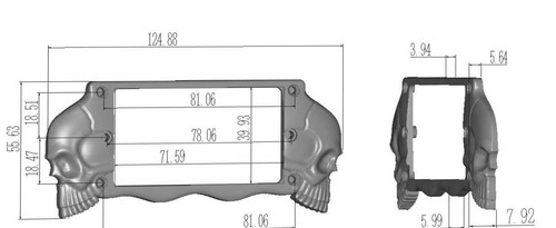 Flat Metal Humbucker Pickup Mounting Ring Set - Bridge Neck Pickups Cover Fra... - Picture 6 of 6