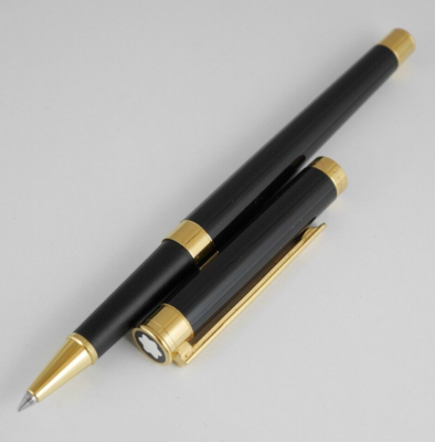 Montblanc Noblesse Black Lacquer Rollerball Pen (Blue Ink