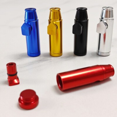 2Pcs Metal Dispenser Storage Box Spice Bottle Mixed Color Snuff Boxes Men Gift