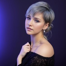 Harajuku Gray Short Wig Fashion Bob Korean Style Hair Cosplay Lady Cool Full Wig