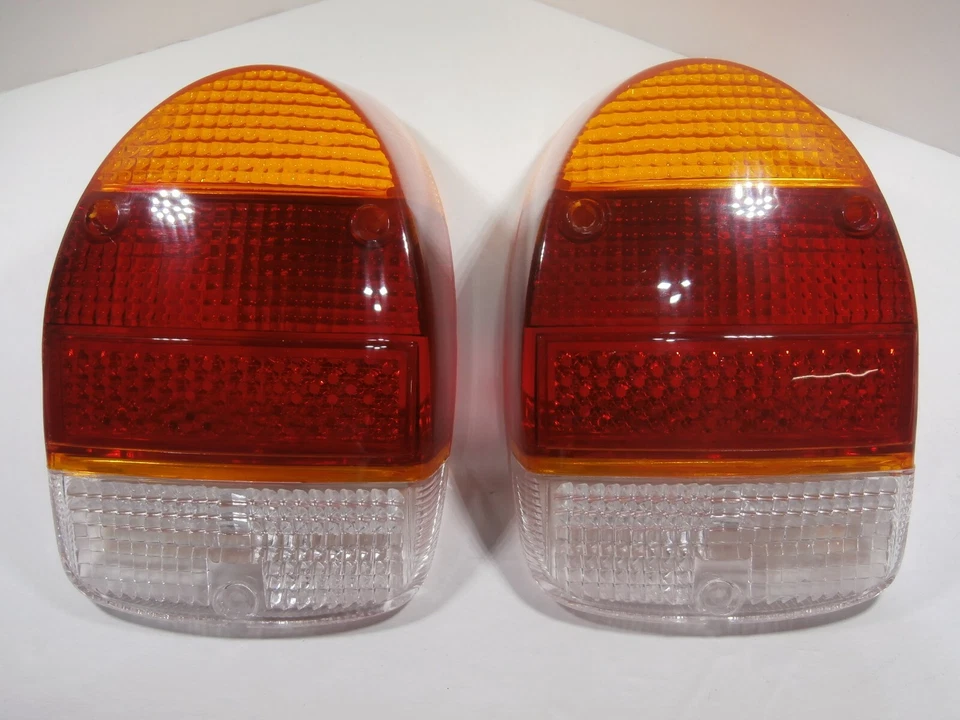 EURO TAIL LIGHT LENS SET LEFT & RIGHT PAIR VOLKSWAGEN T1 BUG BEETLE 1968-1970 - image 2 of 4