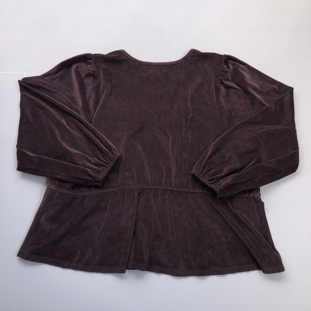 Madewell Women 3X Velour Fuji Corduroy Tie-Front Faux-Wrap