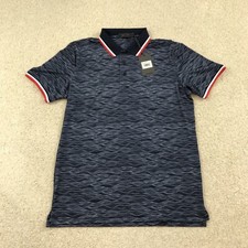 G/Fore Golf Polo Shirt Mens Medium Waves Navy Blue New