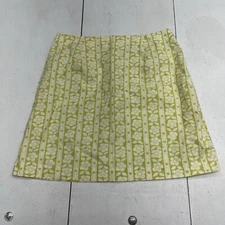 Rouje Green Floral Swinging 60s Mini Skirt Women's Size 38 US 6