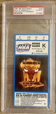 MICHAEL JORDAN TITLE #4 TICKET STUB 1996 NBA FINALS GAME 6 BULLS