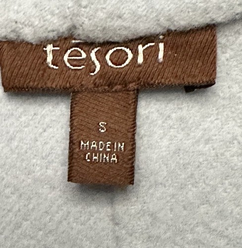 Tesori Knit Jacket Sz S Wool Cashmere Blend Open Soft Comfort Blazer Lagenlook - Picture 4 of 5