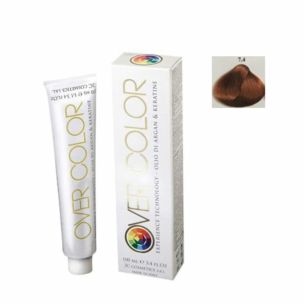 Over Color 7/4 Biondo Ramato 100 ml - Tintura Professionale Permanente