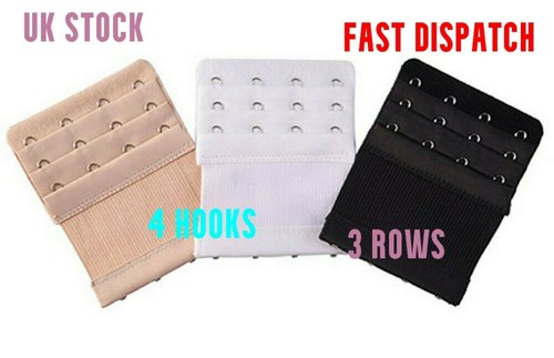 2,3,4 Hook Bra Extender 4 Colours Ladies Bra Extension Strap Maternity Underwear - Picture 16 of 16