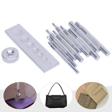 Craft Tool Die Punch Snap Kit Rivet Setter with Base for Punch Hole & Button