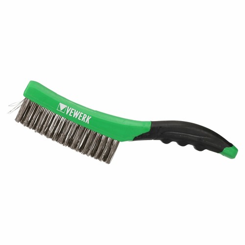 "Cepillo de alambre de acero inoxidable con mango de agarre suave" de eliminación de limpieza de 260 mm (10") - Imagen 2 de 3