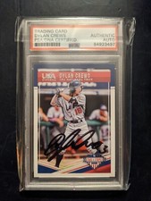 Dylan Crews 2018 Auto Panini USA Stars & Stripes Signed LSU Rookie RC PSA DNA