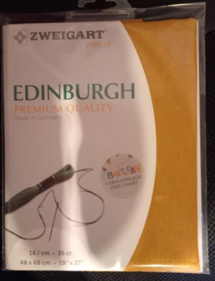 44,42  /qm Stickstoff Zuschnitt Edinburgh ocker 48 x 68 cm Zweigart 3217/4028
