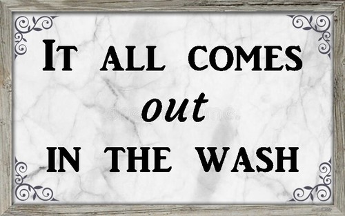 (Comes Out In Wash) sign plaque gift laundry clothes iron fold dry washer